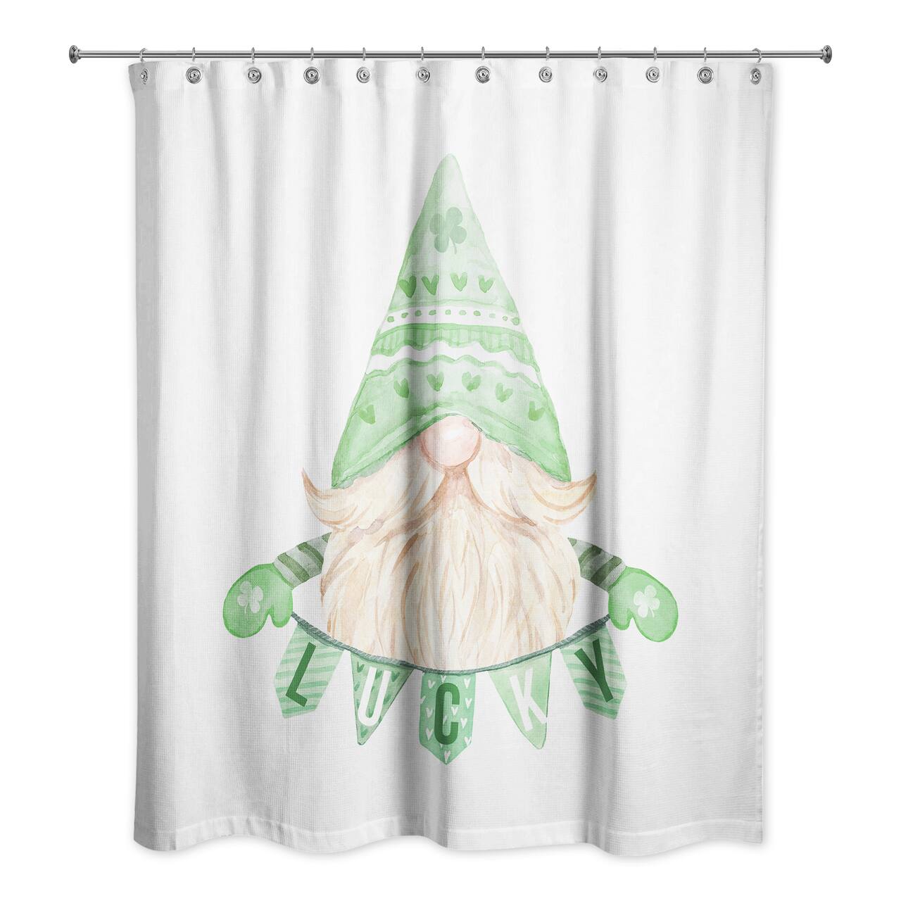 Lucky Leprechaun Banner Shower Curtain 71" x 74" Shower Curtain